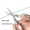 Fisketillbehör Alasicka Carbon Steel Scissor Foldbar Knot flätad linje Cutter Tackle Tool Cutting Wire 231206