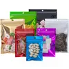 Colorful Aluminum Foil Clear for Zip Resealable Plastic Retail Lock Packaging Bags Zipper Lock Cany snacks Bag Package Pouch Self Seal Bags