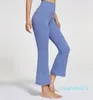 Frauen Yoga Ausgestellte Hosen Sommer Damen Hohe Taille Bauch Bell-Bottom-Hose Zeigt Beine Lange Yoga