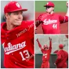 Maglia da baseball cucita NCAA Custom Indiana Hoosiers College 12 Alex Dickerson 37 Scott Effross 10 Kyle Schwarber 31 Aaron Slegers 45 Caleb