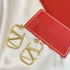 Letter Designer Letter V Stud Earing Women Fashion Hoop Jewelry Metal Earring Studs Superka CXG23015-3 S