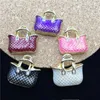 Pendant Necklaces 50pcs Fashion Women Handbag Oil Drop Jewelry Charms Alloy DIY Phone Chain Keyring Bracelet Necklace Earring Metal Pendants