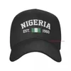 Berretti da baseball Bandiera della Nigeria con cappello EST Year Berretto da baseball Snapback regolabile unisex Uomo Donna Hip Hop all'aperto per regalo