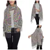 Foulards Femmes Gland Écharpe Abstrait Boho Mandala Motif Long Hiver Automne Châle Wrap Bohème Quotidien Porter Cachemire