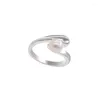 Cluster Ringen VENTFILLE 925 Sterling Zilver Voor Vrouwen Meisje Parel Golf Onregelmatige Koreaanse Eenvoudige Sieraden Verjaardagscadeau Drop