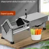 French Fries Cutter Commercial Electric Fruit Vegetable Strip Automatic Cutting Sweet Potato Cucumber Push Bar Machine