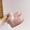 Winter Childrens Boys Girls Snow Boots Sheep Skin Wool Integrated Velcro Girls Cotton Shoes For Infants And Young Children