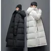 Homens para baixo parkas inverno quente jaqueta longa casaco casal pato branco outerwear marca preto puffer 231205