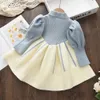 Girl's Dresses Bear collar sweetheart girl princess sweater autumn knitted long sleeved clothing winter baby dress children's clothing girl vest 2312306