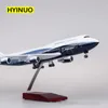 Aeronave Modle 1/150 Escala 47CM Avião B747 Avião Internacional Modelo W Luz e Roda Diecast Plástico Resina Avião 231206