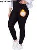 Women's Plus Size Pants Plus Size Leggings Thicken Warm for Women High Waist Thermal Fleece Shape Body Shaper for Daily Casual And Yoga legging ouc2548 231206