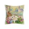 Coussin / Oreiller décoratif Stock Taie d'oreiller de Pâques Lapin Oeuf coloré Er Produits ménagers décoratifs Xu Drop Livraison Maison Jardin Hom Dhtw5