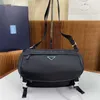 Дизайнерская роскошная поясная сумка через плечо из сафьяно Marsupio Tessuto из нейлона, черная 7A, лучшее качество