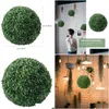 Dekorativa blommor kransar dekorativa blommor topiary konstgjorda boxwood hängande faux utomhusprydnad simaterad falsk dekor grönska c dhi8a