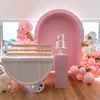 1 pcs car ,1pcs square stand,1pcs half backdrop) New Design Acrylic Champagne Cart Dessert Display Bar Candy Cart For Wedding Decor 97