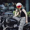 نظارة شمسية خوذة الزجاج الأمامي هارلي دراجة نارية خوذة كاملة الدراجة النارية 3/4 خوذة نصف خوذة زجاجية الفقاعة الزجاج