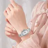 Montres-bracelets véritables montres en gros femmes carré diamant mains étanche mode bracelet quartz