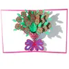 Mothers Day Greeting Cards 3D Pop Up Rose Carnation Greeting Cards Birthday Valentine's Day Wedding Flower Card Tarjetas De Felicitacion Del Dia De La Madre