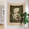 Wandtapijten Boheemse Meditatie Geïnspireerd Tapijt Muur Hangend Retro Oog Hand Slang Decor Minimalistische Print Paddestoel Kunst