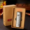 Three Flame Jet Cigar Lighter Metal Outdoor Portable Windproof Blue No Gas with Knife Tool Men's Gift