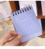 Mini calendrier anglais simplifié 2024, décoration de bureau, couleur unie, livre de plans P157