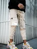 Męskie spodnie Cargo Pant Men Gyms Joggers Casual Fitness Sports Długa trening Szczupły kamuflaż dresowe man bieganie spodni Mężczyzna 231206