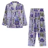 Pyjamas pour femmes Pyjamas pour femmes Noël 3D mignon dessin animé impression maison costume costume automne hiver revers bouton haut ensemble plus taille SXxxl 231206