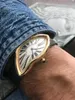 Bandas de reloj en forma de Crash Melt Twist Y2K Marca de moda suiza para hombres Premium INS Diseño de enfoque pequeño