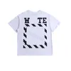 24-2 mode Luxe Offes Kleding Heren T-shirt en Dames Losse T-stukken Tops Man Casual Straat graffiti Shirt wit Sweatshirtoff Heren T-shirts Offs tops