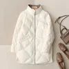 Men s Vests 2023 Winter Fashion Stand Collar X Long Women Down Jackets Female Casual Loose Ultra Lightweigh White Duck Warm Coat 231206