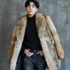 Pele masculina falso outono inverno highend vendas diretas médio e longo casaco de lobo vison jaqueta masculina tamanho s5xl 231205