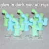 Glow in dark siliconen bong waterleidingen siliconen booreilanden mini bubbler bong waterpijpen gratis glazen kom nectar collector dabber gereedschap ZZ