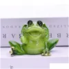 Articles de nouveauté Myblue 3 pièces / ensemble ne parlez pas écoutez regardez grenouille figurine miniature fée jardin nordique maison décoration accessoires C0 Dhckp