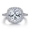 Designer European och American Fashion Ring S925 Silver 3,5ct Ring Light Luxury Rose Gold Wedding Simulation Diamond Ring Valentine's Day Gift