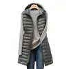 Femmes vestes femme automne et hiver moyen long à capuche léger vers le bas rembourré veste gilet coton gilet 231206