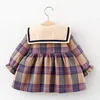 Girl's Dresses 2023 Autumn Newborn Baby Clothing Preschool Girls Princess Plaid Baby Clothing 0-2y Tank Top 2312306