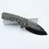 Smke Knives Folding Camping Titanium Survival Messer Klinge Satin eloxierter MDF-Griff Taktisches Custom D2 Pocket Vuppw