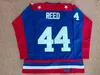 Vintage Team USA Mighty Ducks D2 Movie Hockey 96 Charlie Conway 44 Fulton Reed 21 Dean Portman Jerseys SIDCHED Billiga Red Blue Alternate