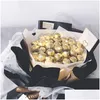 Cadeau cadeau 50pcs clair boîte de chocolat truffes doublure fleur bonbons bouquet porte-balle cas saint valentin fête décor 32b drop homefavor dhli6