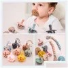 Pacifiers Soft Sile Baby Essentials Personalized Infant Feeding Pacifier Holder Chain Teat Attachment Children S Products 230915 Drop Dhbqj