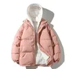 Parka da uomo in piumino invernale giacca calda Street Fashion Parka con cappuccio spesso cappotto coreano allentato stile donna 231206