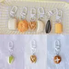 3d simulado chaveiro para mulheres meninas resina comida chaveiro pingentes bolsa decoração diy jóias presentes acessórios