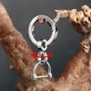 Keychains Lanyards Luxury 360° Rotation Key Ring High-End Inlaid Copper Car Key Chain Connection Buckle Keychain Accessories 231205