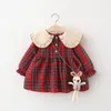 Girl's Dresses Spring and Autumn Newborn Baby Girl Dress Plain Long sleeved Baby Girl Clothing First Baby Birthday Princess Dress 2312306