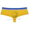 Män bomullssport thong boxer underkläder brasiliansk 1/2 täckt bakre hip-kramar boxare trosor mini stammar