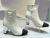 Womens Boots Luxury Designer Shoes biker Shoe with stretch fabric original