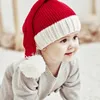 Berets pai criança natal chapéu de malha bonito pompom macio gorro santa navidad noel decoração de natal ano festa adulto crianças presente