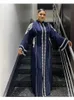 Kleider in Übergröße, hochwertiger Diamant-bestickter Kragen mit Schal, Robe Dashiki, afrikanisches Damenkleid 08 231206