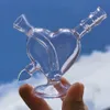 3-дюймовый кальян премиум-класса в форме сердца и стрелы, стеклянная кальянная трубка для курения, стакан для бонга, барботер
