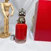 Luxury Designer Radish Clove Perfume 90ml Lucky Meow Crown Red Lip Kiss Long Lasting Body Spray Fragrance Fast Shipping